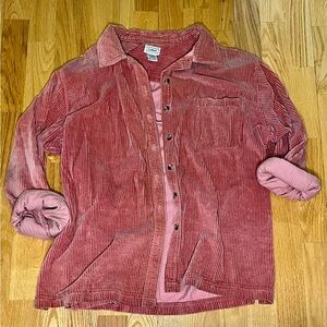 L.L. Bean Pink Corduroy Button Up Shirt